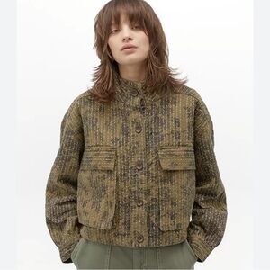 Kimchi Blue Kantha Cropped Utility Jacket Size Small